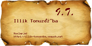 Illik Tonuzóba névjegykártya